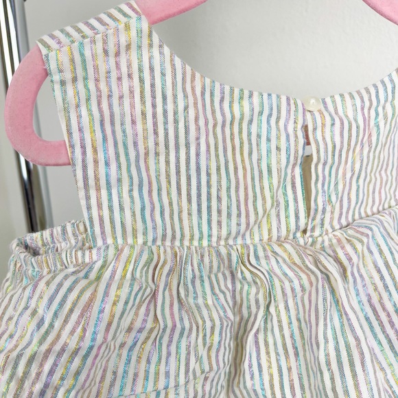 Cat & Jack | Beautiful Rainbow Metallic Cold Shoulder A-Frame Dress - Picture 8 of 10